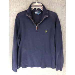 VINTAGE Polo Ralph Lauren 1/4 Reißverschluss Pullover M Pullover Langarm Logo Pony Herren - Bild 1 von 8