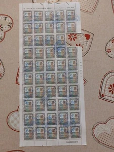 Foglio timbrato da 4.000 lire Turrita con 49 francobolli, manca un valore - Foto 1 di 5