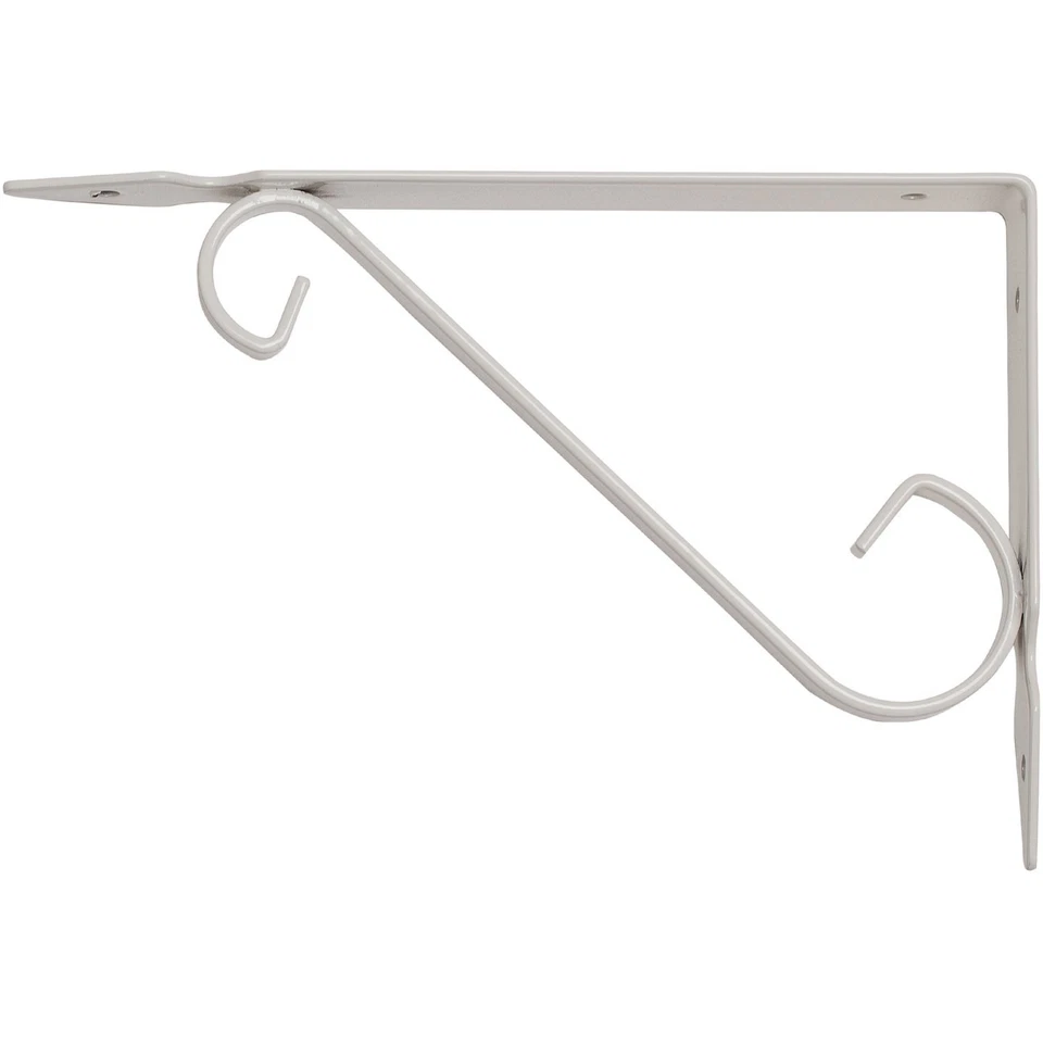 z Reggimensola Supporto Staffa Reggi Mensola In Ferro Battuto 29x24Cm Bianca dfh - Immagine 1 di 1