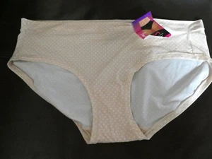 NWT Maidenform 2XL / 9 Beige Polka Dot Comfort Devotion Hipster Panty DMULHP - Picture 1 of 4