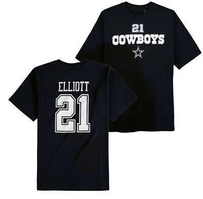 Camiseta Ezekiel Elliott Dallas Cowboys Juvenil Azul Marino Nogal Nombre y Número Foto 1 de 3