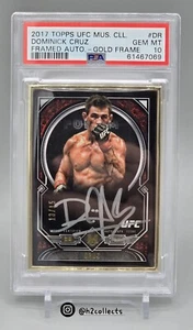 Dominick Cruz MUSEO DE METAL CON MARCO DORADO 2017 Topps UFC PLATA automático/15 PSA 10 GEMA - Imagen 1 de 2