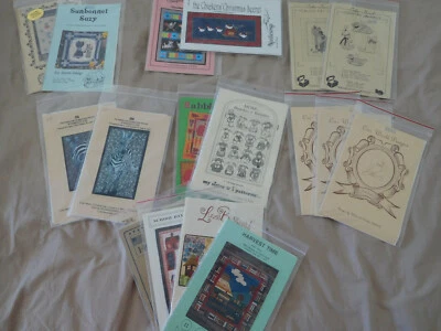 CHOICE LOT QUILTING PATTERNS Houses Birds Zebra Sunbon Sue Bunny Chicken Animal - Image 1 of 4
