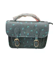Borsa Cartella Tracolla Naj Oleari Media Scondo Verde Fantasia Doggy Azzurro - Foto 1 di 6