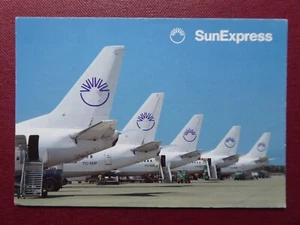 CARTE POSTALE AVIATION AIRLINE POST CARD SUNEXPRESS BOEING 737-600 AIRLINER - Picture 1 of 2