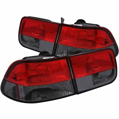 ANZO 221206 2DR Taillights Lamp Assembly Red/Smoke for 96-00 Honda Civic - Image 1 of 4