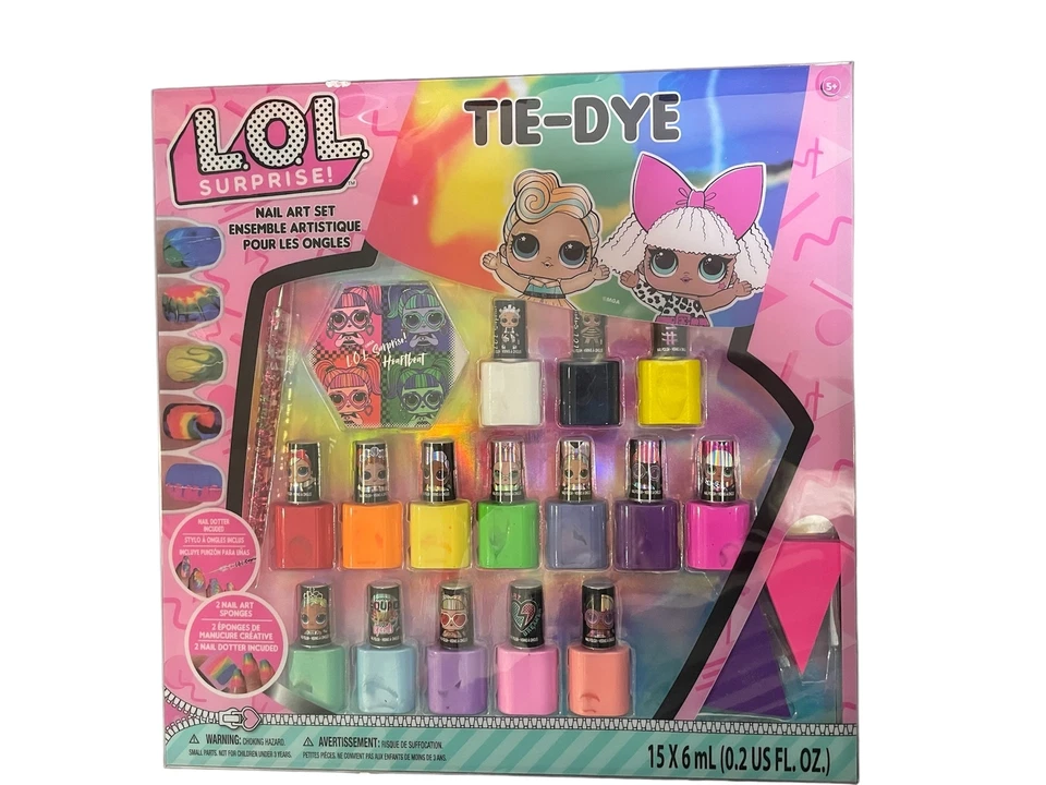 LOL Surprise Ty-Dye Nail art set smalti per bambine, MGA 3+ - Immagine 1 di 1