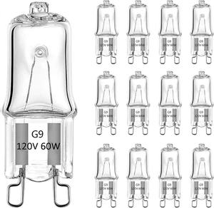 12 PCS G9 120V Light 60W Bulb T4 Bi-Pin base Dimmable 2700K USAA Warm White ++ - Picture 1 of 4
