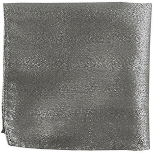Nuevo Hombre Poliéster Plata Brillo Hankie Bolsillo Cuadrado Formal Boda Fiesta - Imagen 1 de 2