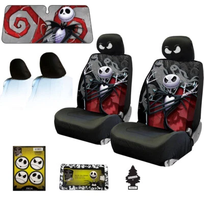 Funda de asiento de coche fantasmal para Jeep Jack Skellington Pesadilla antes de Navidad  Foto 1 de 4