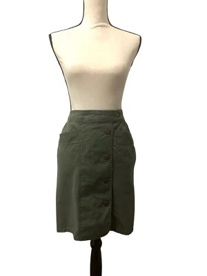 BCBGirls Mujer’s Falda Verde Oliva Ejército TALLA 10 Mini Bolsillos Foto 1 de 4