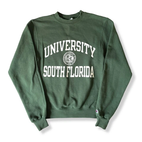 University Of South Florida Pullover Womens XS Green Bulls NCAA Vintage Sweater Cover