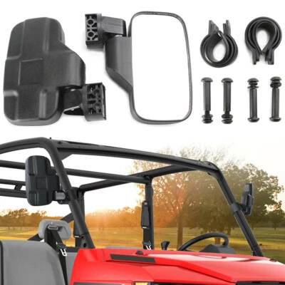 Juego de espejos retrovisores laterales UTV 1,75" 2" abrazadera jaula antivuelco para Polaris RZR Foto 1 de 4