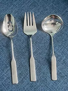 ANTARES by ONEIDA Deluxe 3 Stainless SERVING - GRAVY, MEAT FORK & PIERCED SPOON - Picture 1 of 3