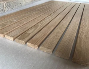 Oak Hardwood Garden Bench 10 Solid Slats 1220mm x 56mm x 20mm Seat Chair 4ft R - Picture 1 of 11