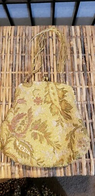 Franchi Evening Bag, Clutch Handbag Floral Rhinestone  DD - Image 1 of 4