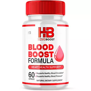 Hemo Boost Blood Boost Formula Supports Heart and Blood Health 60 Capsules - Picture 1 of 8