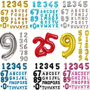 Number Letters Balloons 16" Large Mini Alphabets Birthday Party Foil HeliumBALON - Picture 1 of 12