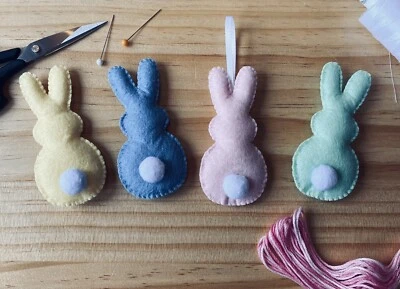 THE CRAFTY COW Bunny Rabbit Easter Nursery Bedroom Hanging Decor Boy Girl Gender Neutral Gift