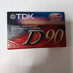 TDK D90 Audio Cassette High Output Dynamic Performance Type 1 90 Minute IECI New - Picture 1 of 5