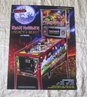 2018 STERN IRON MAIDEN LE PINBALL FLYER - Image 1 of 2