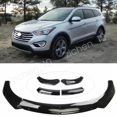 For Hyundai Santa Fe SE Gloss Black Front Bumper Lip Splitter Spoiler Body Parts - Image 1 of 4
