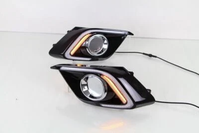 Par de luces LED de circulación diurna DRL con luz giratoria para Mazda 3 2014-2015 Foto 1 de 4