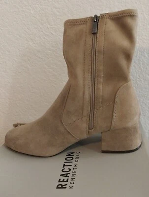 Kenneth Cole Reaction Talla 11 Mujer Carretera Elastizada Imitación Gamuza Botines Taupe Foto 1 de 4