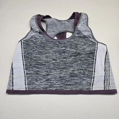Athleta Women Sports Bra Large Purple Double Layer Wireless Racerback - Image 1 of 4
