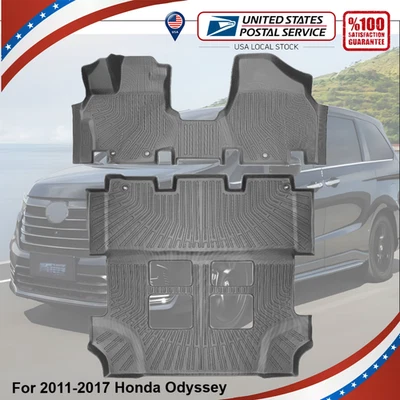 Kit de alfombrillas personalizadas de 3 filas para Honda Odyssey 2011-2017 TPE para todo tipo de clima Foto 1 de 4