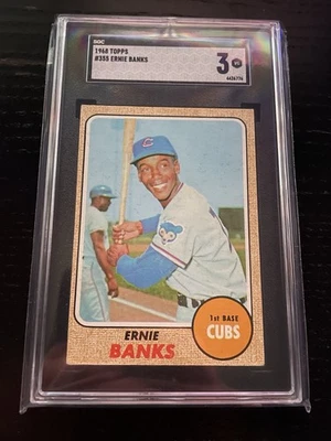 1968 Topps - Ernie Banks #355 SGC 3 Foto 1 de 2