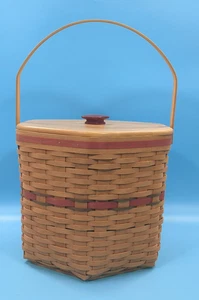 Longaberger Holiday Hostess Schneeflockenkorb mit 3 Einsätzen 1997 Weihnachten - Bild 1 von 16