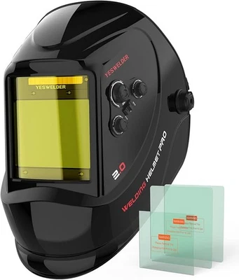 YESWELDER True Color Extra Large View Welding Helmet Auto Darkening Welder Helmet