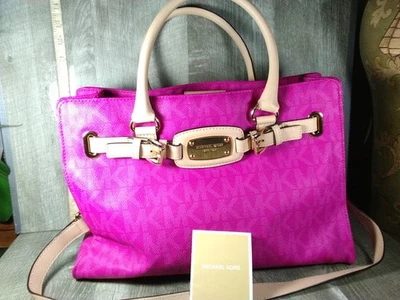 Bolso de Mano MICHAEL KORS Rosa Hamilton Asa Superior Grande Cartera Bandolera, Leer Foto 1 de 4