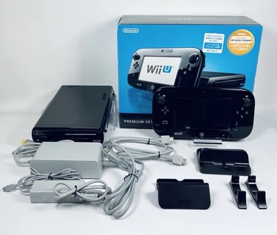 Nintendo Wii U Premium Black 32GB WUP-101 Japan | Tested Ready to Play　JAPAN - Image 1 of 4