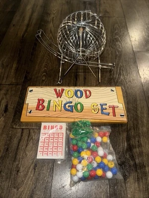 Vintage Bingo Wood Set New - Image 1 of 4