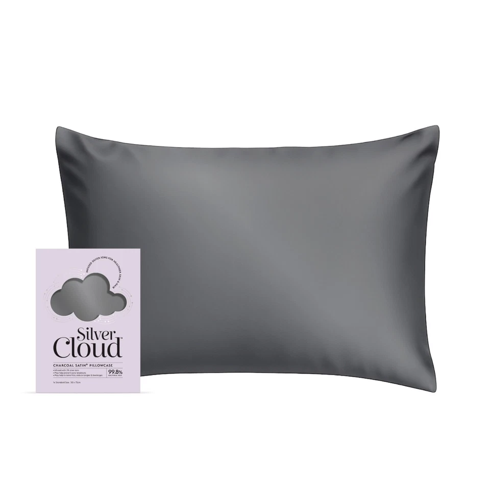 Silver Cloud Pink Satin Pillowcase infused with Silver Ions -Size 50 cm