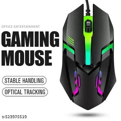 Rainbow Backlit Gaming Mouse (X1) Optical Wired, Changes Colors New Open Box - Image 1 of 2