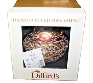 Hübsche Weihnachts Dillards Borten Handarbeit Ornament rot/gold/Schmuck mit Etikett - Bild 1 von 5