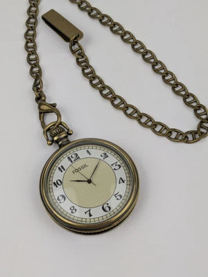 Reloj Bolsillo y Llavero Fósil VT-2519 Cara Abierta Art Deco De Colección NUEVO STOCK ANTIGUO 45mm Foto 1 de 4