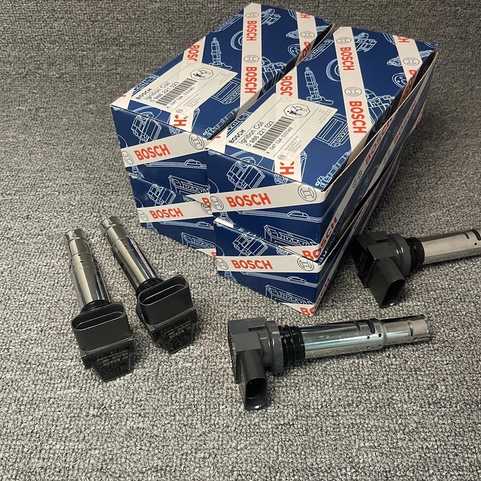 4X Bosch Ignition Coil For VW Golf Tiguan Audi A1 A3 1.4T 0986221023 036905715F Foto 1 de 4