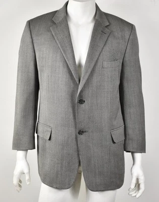 Chaqueta Abrigo Deportivo JOSEPH & FEISS Lana de Cordero Gris Espiga 2 Botones 44S Foto 1 de 4