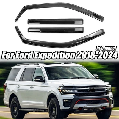 Protector de lluvia en canal para Ford Expedition 2018-2024 ventana visera deflector de humo Foto 1 de 4