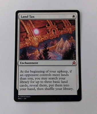 Custom Game Card-Land Tax-LP Condition  - Image 1 of 2