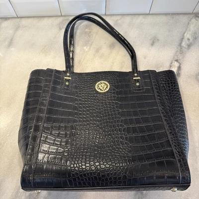 Anne Klein Croc En Relieve Hombro Malo Con Billete/Con Forro Lunares Foto 1 de 4