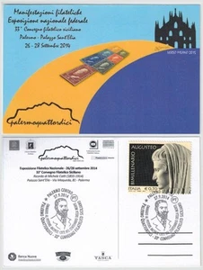 CARTOLINA Esposizione filatelica nazionale Palermo 14 - Imagen 1 de 1
