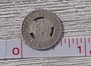 1947 EASTERN MASSACHUSETTS EM ST. RY. CO. "Good for One Zone Fare" Token  - Picture 1 of 2