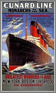 Impresión 8x10 Cunard Line RMS Lusitania British Ocean Liner Hundido en 1915 #45229A - Imagen 1 de 1