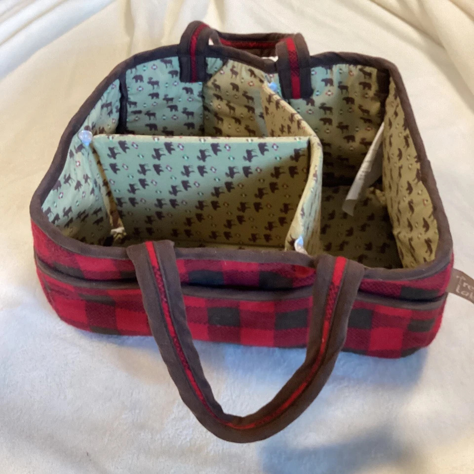 Trend Lab Caddy Checkered Camping Picnic Outdoors Dining Cottage Core Farmhouse - Image 1 of 4