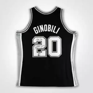 Maglia Manu Ginobili firmata NBA San Antonio Spurs Mitchell & Ness Swingman 02-03 - Foto 1 di 4
